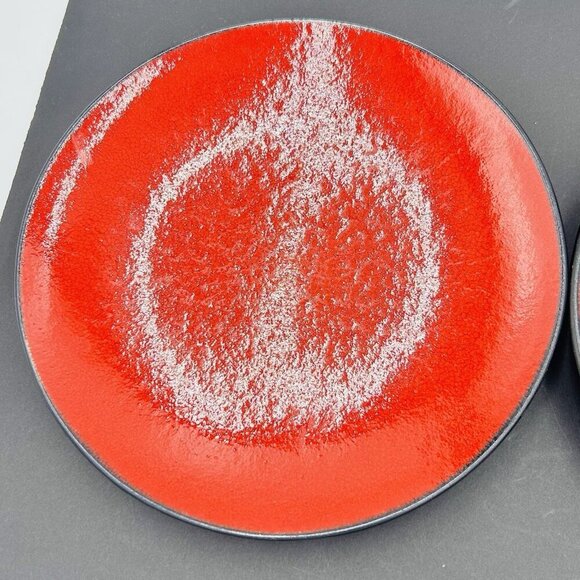 Target Home Red Black Solstice 9” Salad Plates Set of 2 - Picture 3 of 9